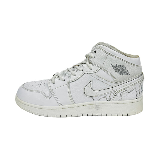 Nike Jordan 1 Retro Mid White Pure Platinum (2018) Shoes - 554725-109