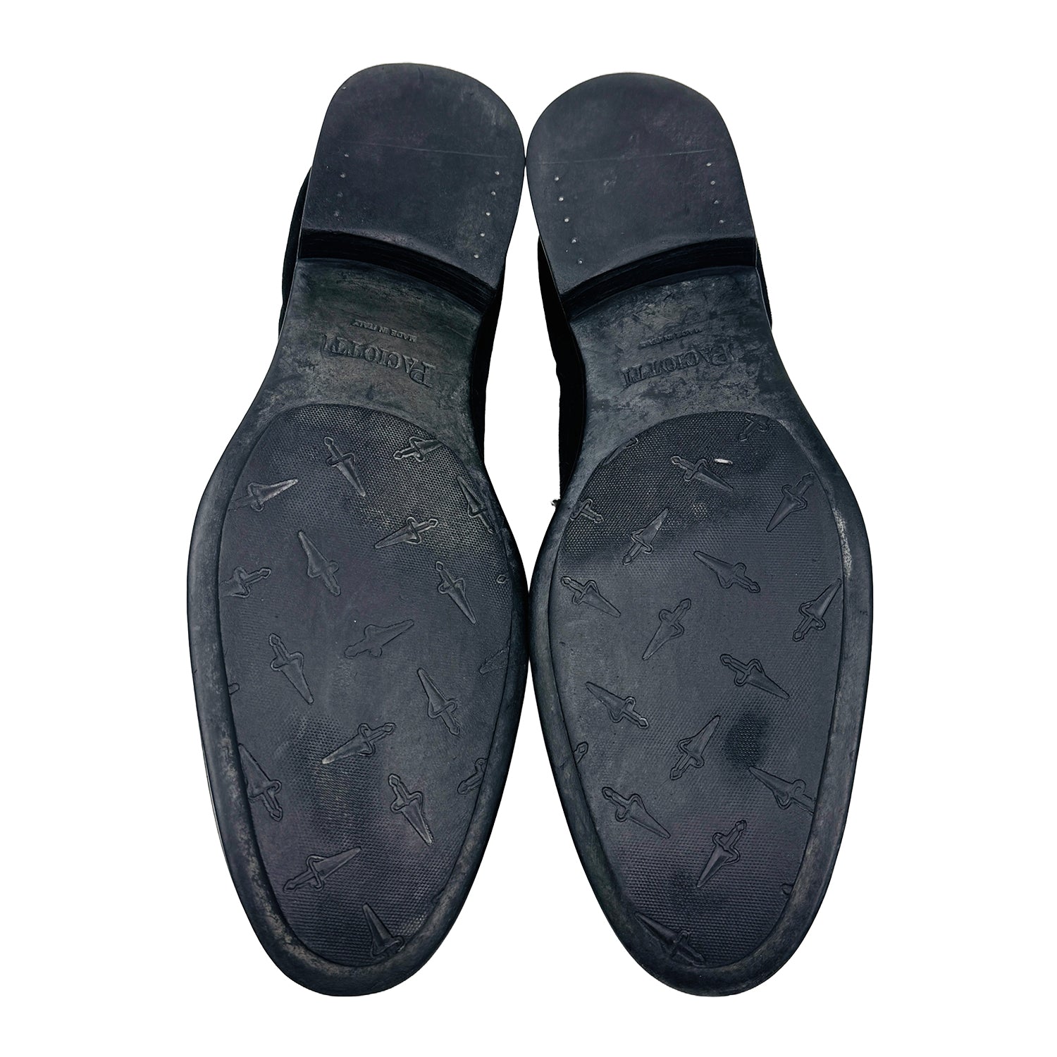 Outsole Image of Cesare Paciotti Men's Black Suede Dress Loafers (Size 44.5/45)