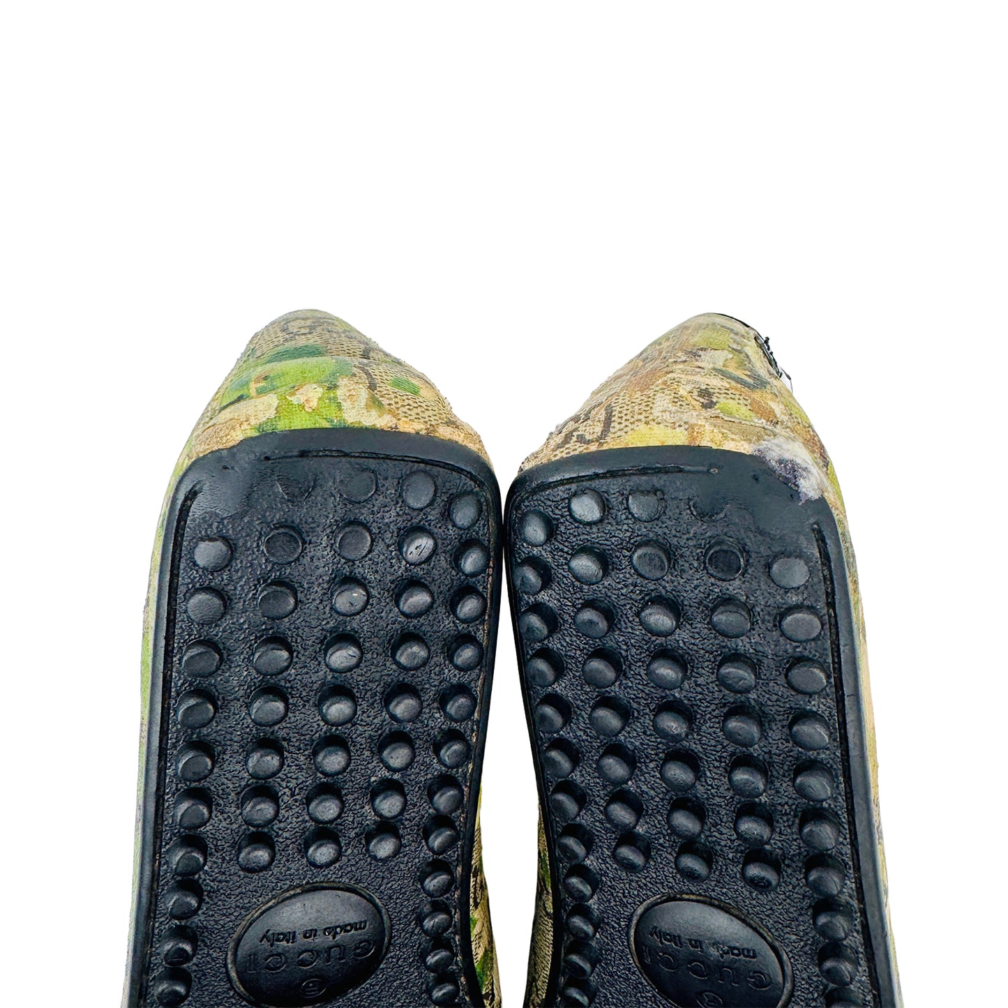 Outsole close image of Gucci Men's Floral Loafers