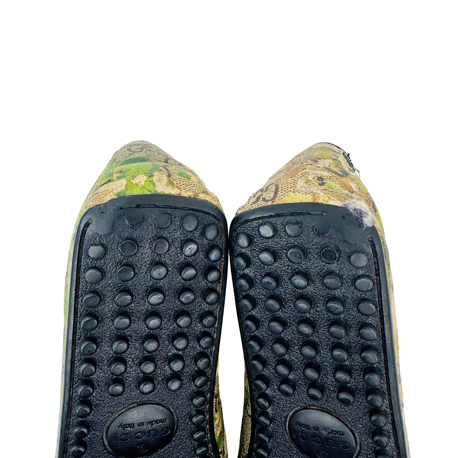 Outsole close image of Gucci Men's Floral Loafers
