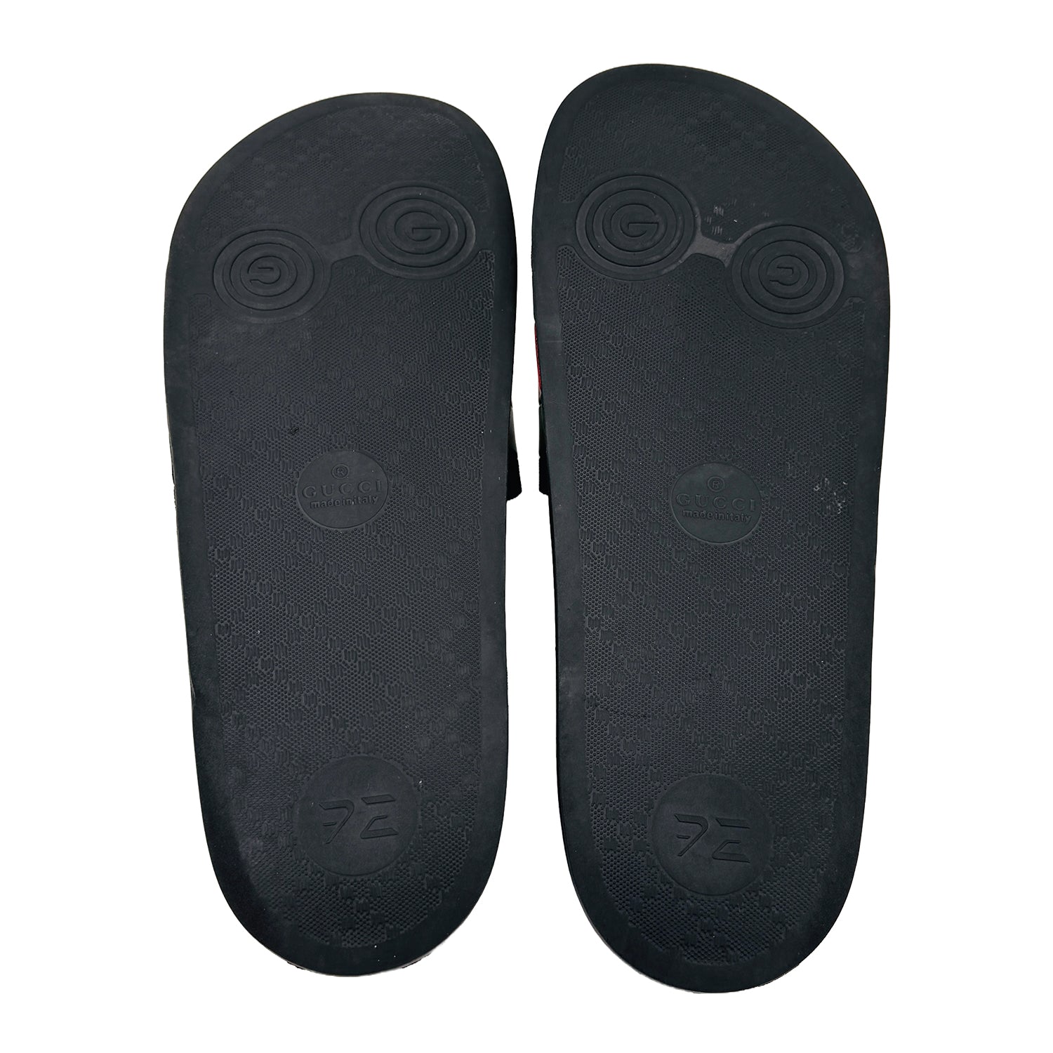 Outsole image of Gucci Men's Pursuit 72 Rubber Slides (Size 43.5/44) - 308234