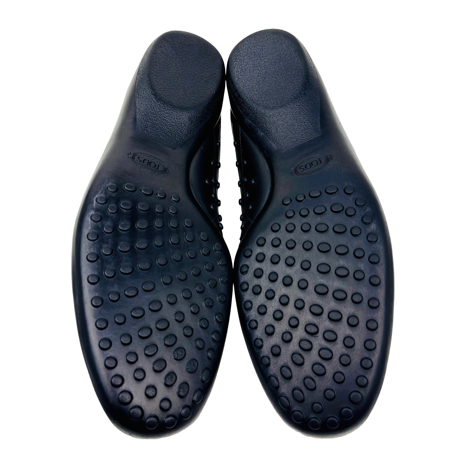 Outsole image of Tod's Men's Black Loafers
