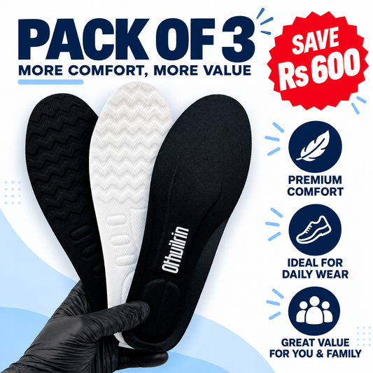 Pack of 3 - Comfort & Sports Insoles