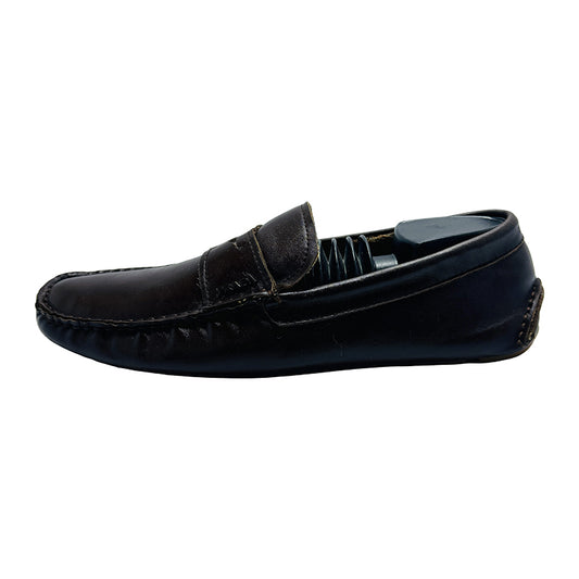 Prada Men's Loafers Brown Leather Shoes