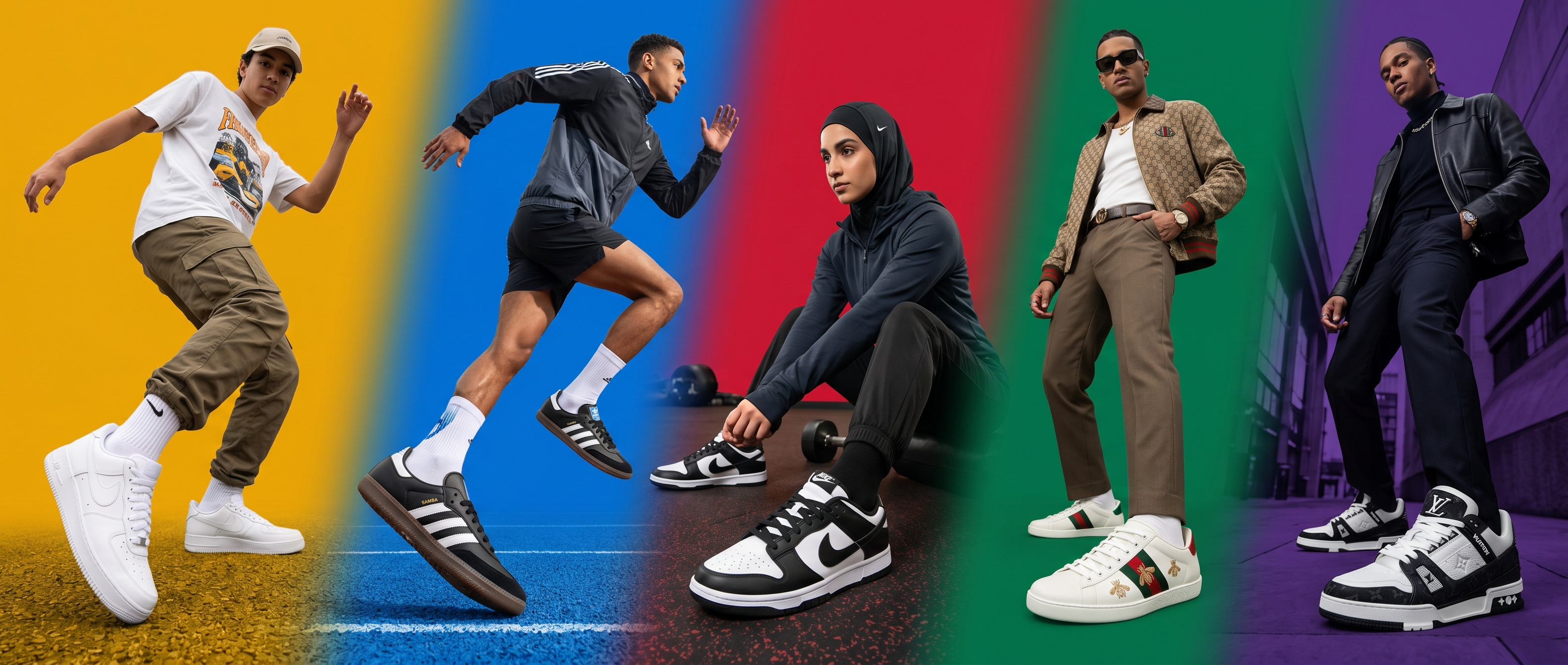 Preloved sneakers for men and women featuring popular branded shoes in Pakistan
