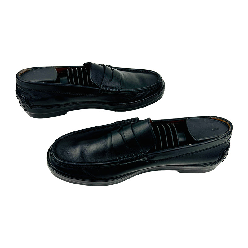 TOD'S Men's City Gommino Black Loafer Shoes (Size 43/43.5)