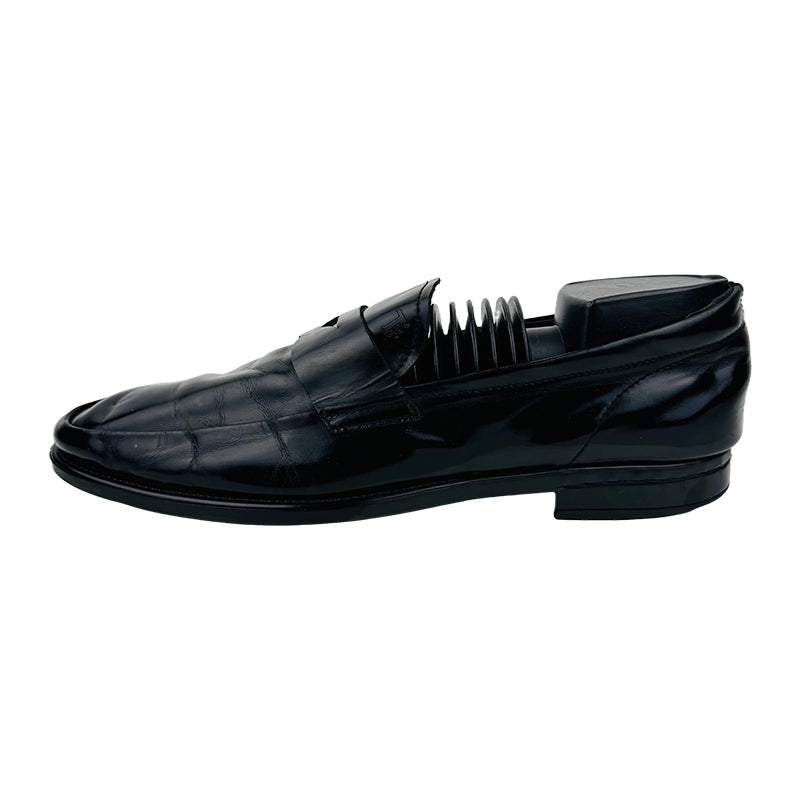 TOD'S Men's Penny Black Loafer Shoes (Size 40)