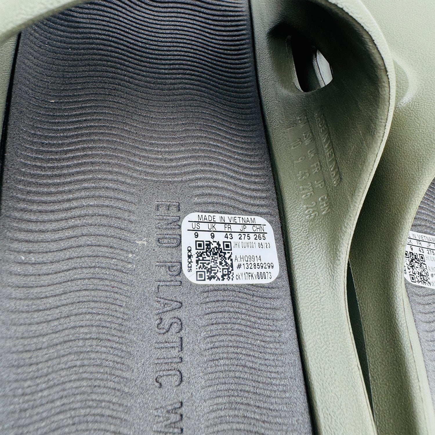 Tag Image of Adidas Men's Adicane Olive Strata Slides (Size 42/43) HQ9914