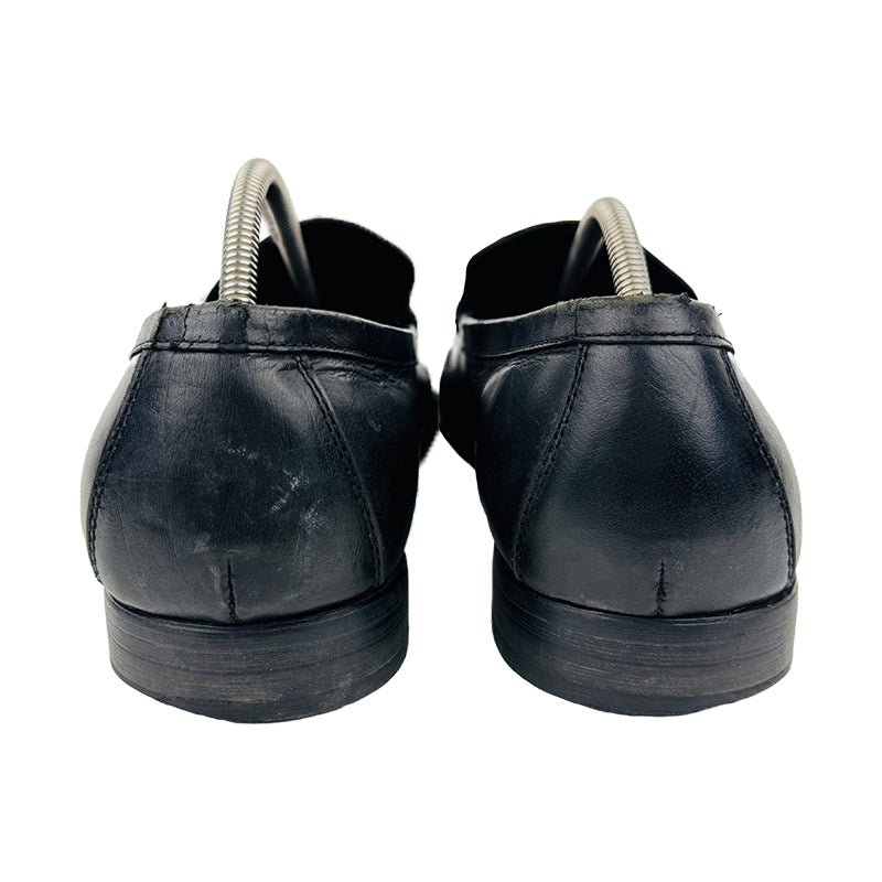 Versace Black Leather Loafer Shoes (Size 39/39.5)