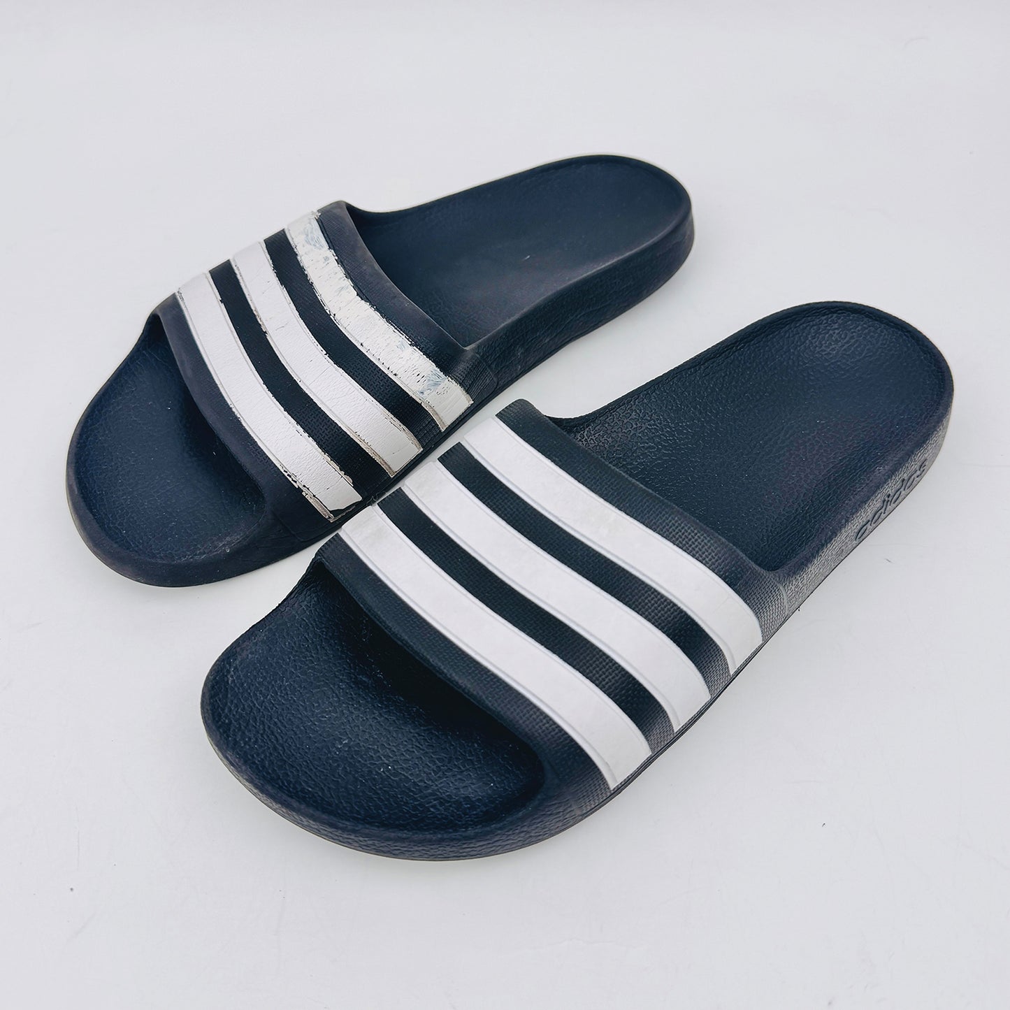 Adidas Adilette Black Slides (Size 38/39)