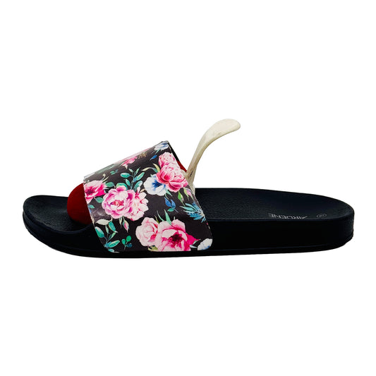 Ardene Women's Flower Printed Slides (Size 38.5/39)