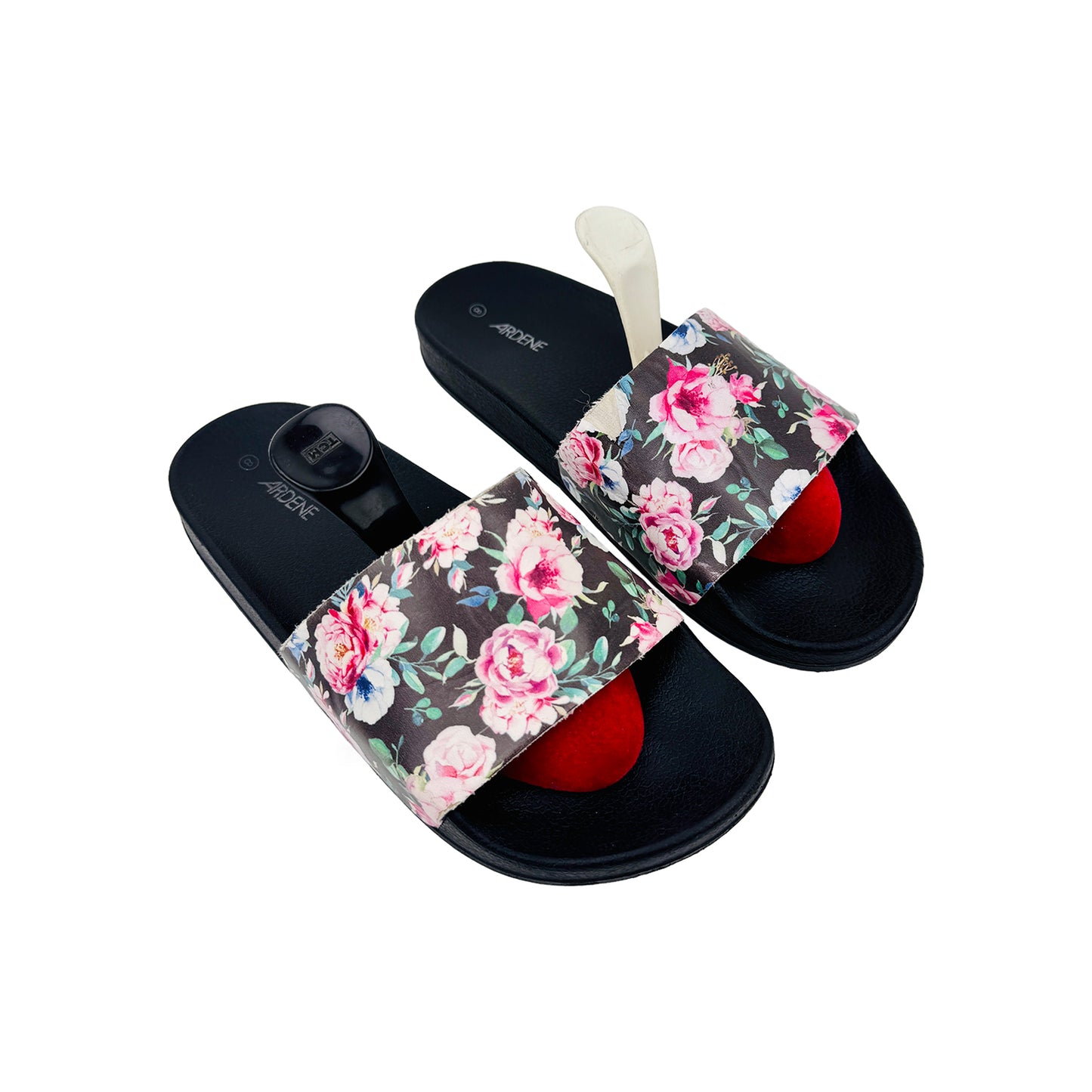 Ardene Women's Flower Printed Slides (Size 38.5/39)
