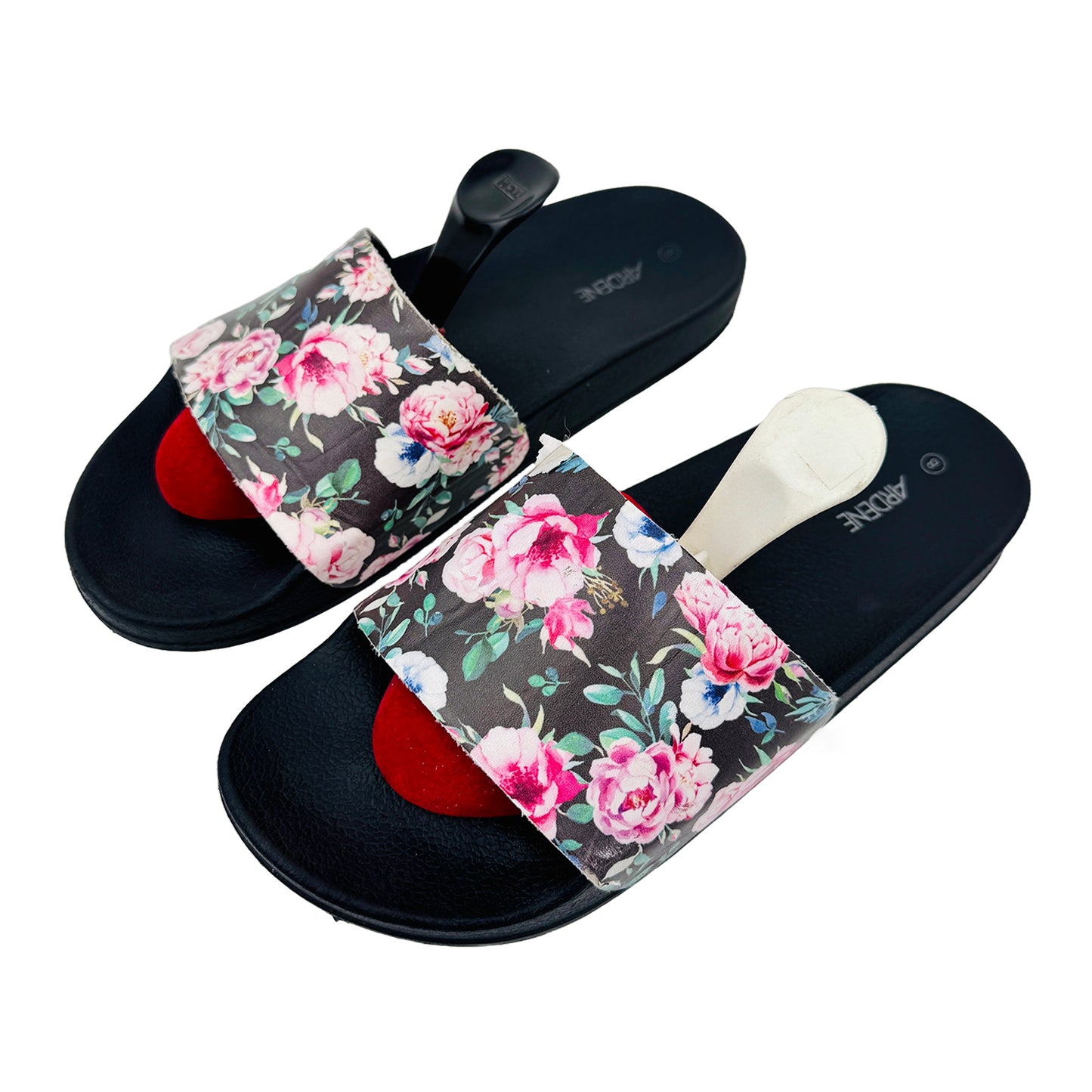 Ardene Women's Flower Printed Slides (Size 38.5/39)