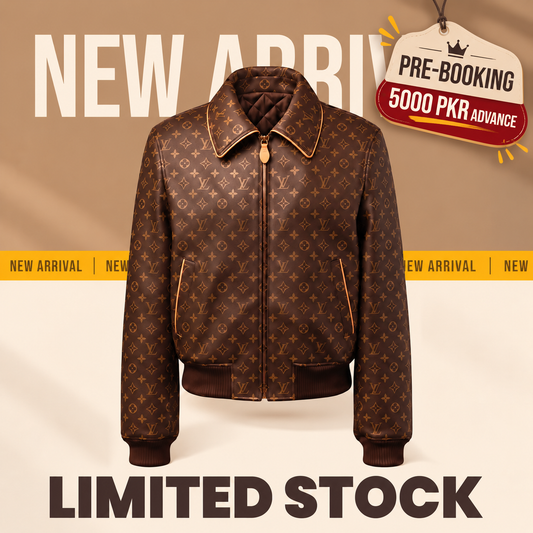Louis Vuitton Monogram Brown Leather Jacket