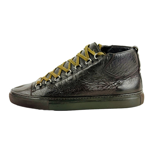 Balenciaga Men's Arena Leather High Sneaker Shoes (Size 42/42.5)