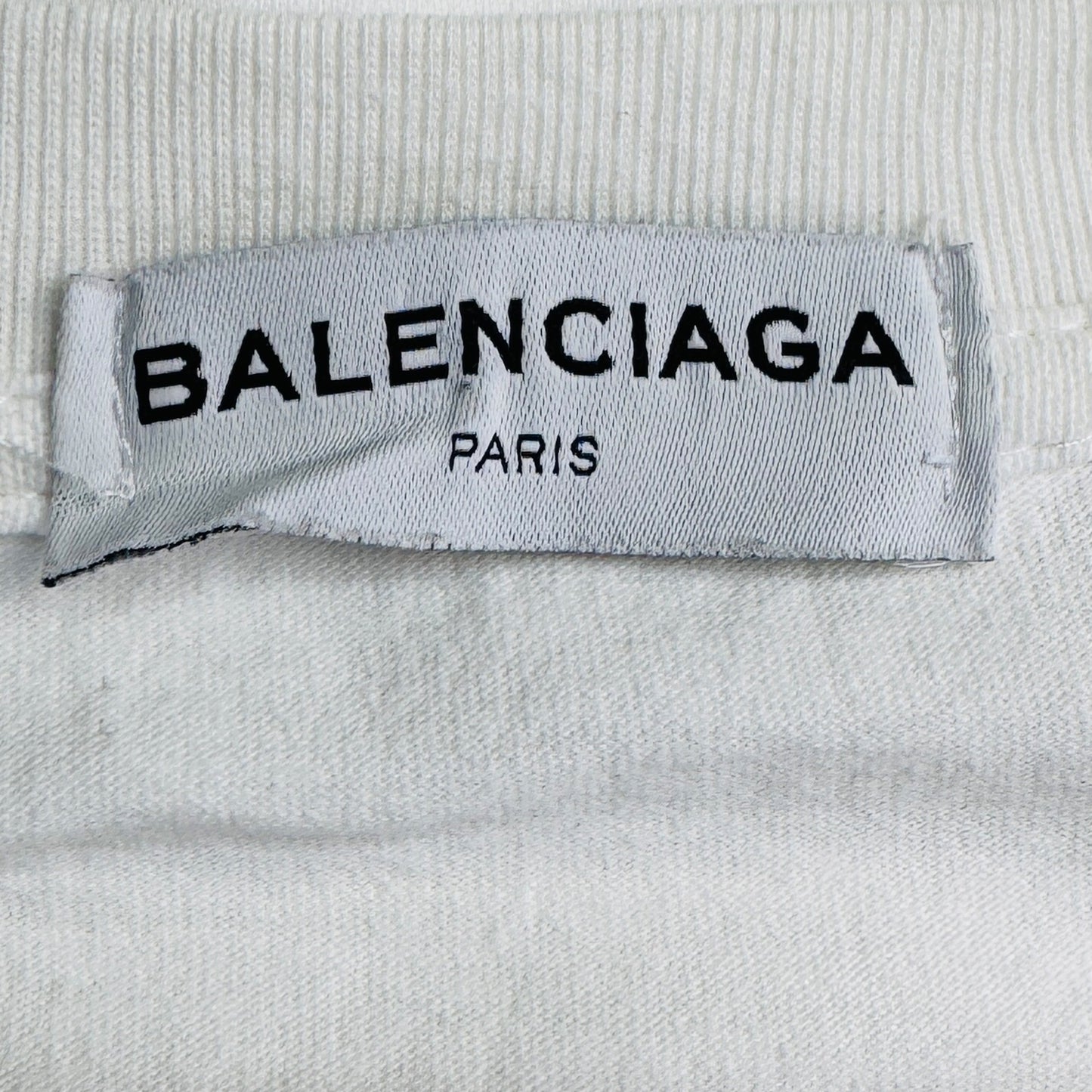 Balenciaga Men's BB Logo White T-Shirt (Size Medium)