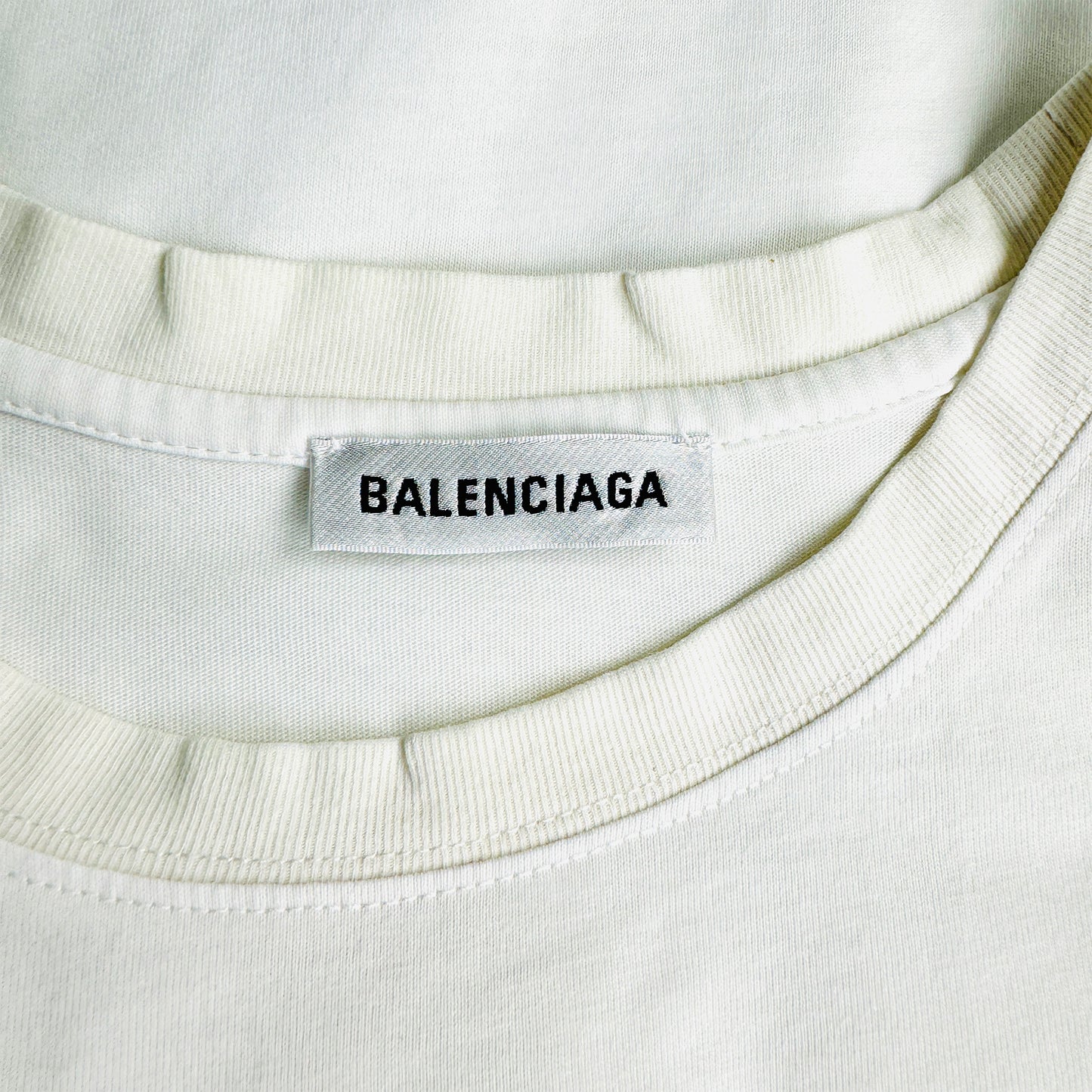 Balenciaga Women's Laurel Fitted White T-Shirt (Size Large)