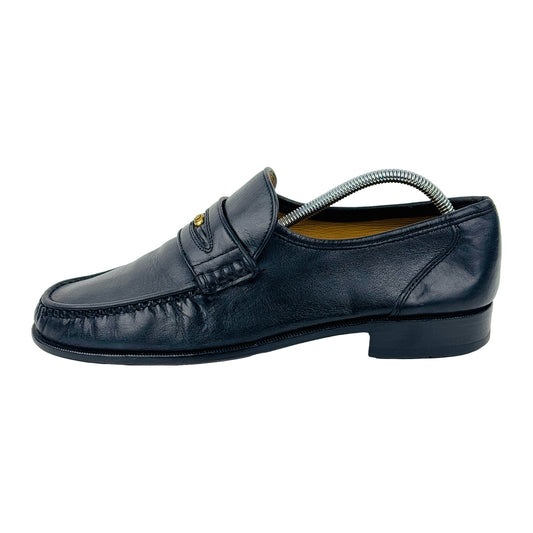 Bally Men's Black Leather Loafer Shoes (Size 44/44.5)