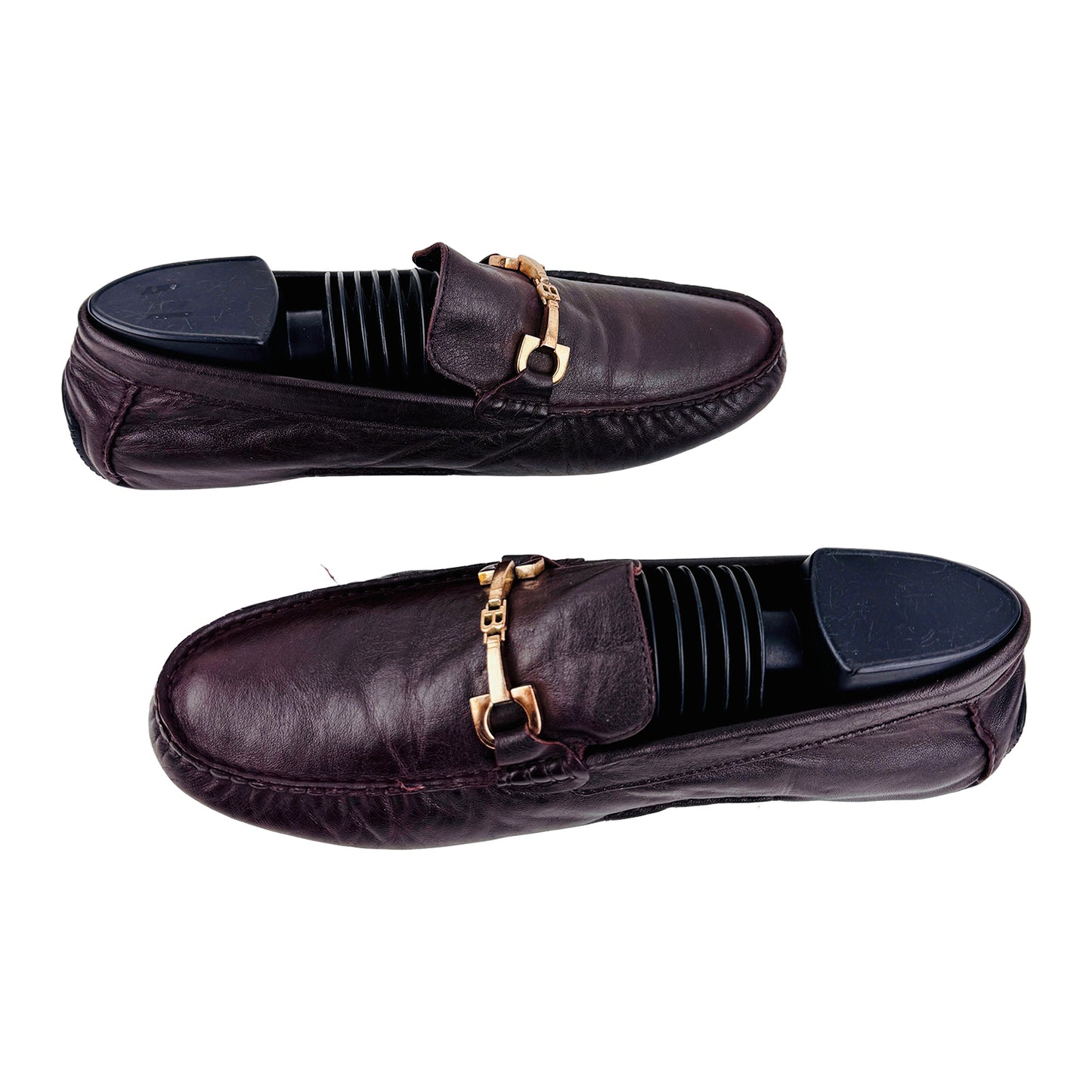 Bally Men's Buckled Brown Leather Loafer Shoes (Size 42)