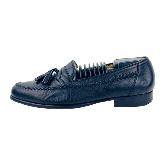 Bally Men's Tessel Black Leather Loafer Shoes (Size 42/42.5)