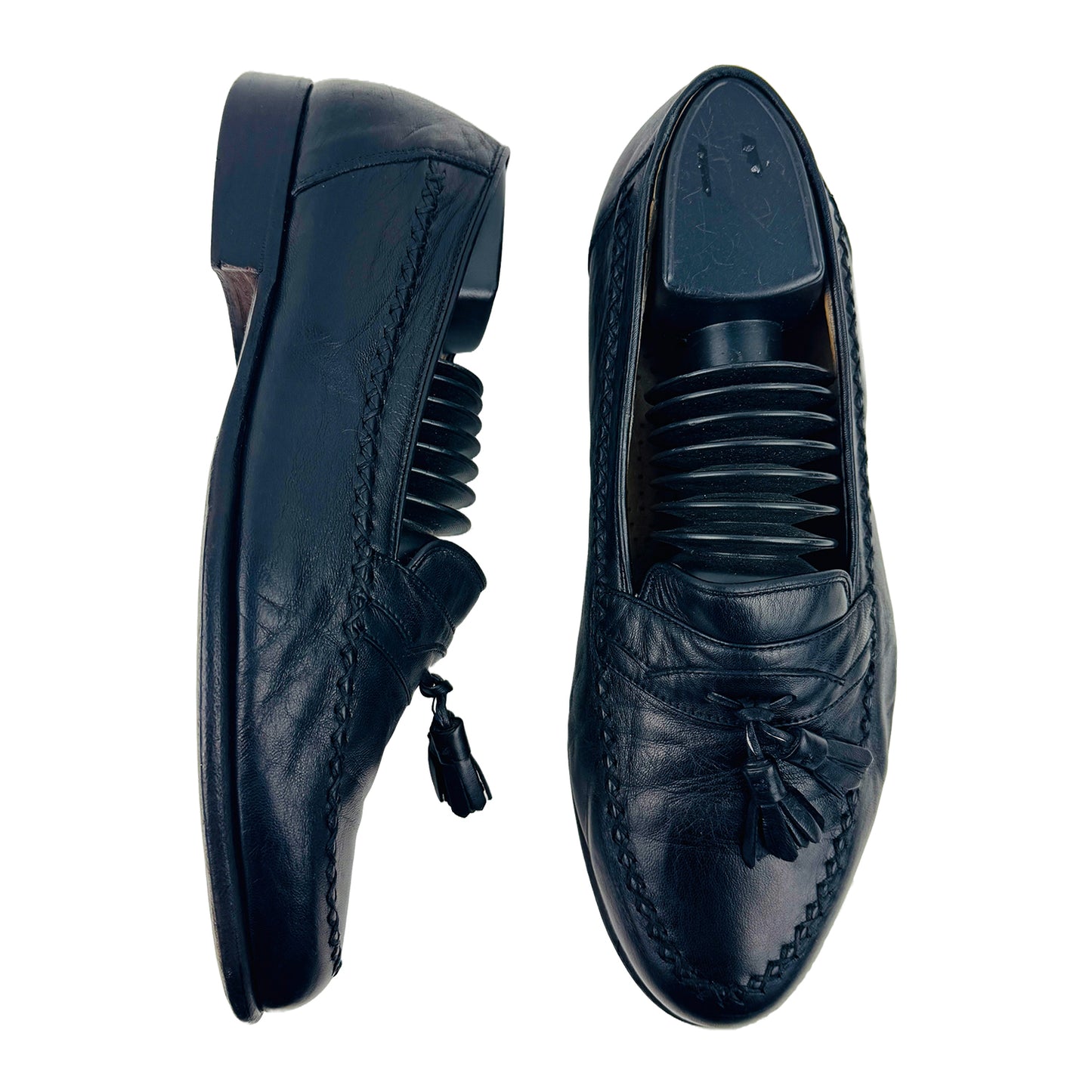 Bally Men's Tessel Black Leather Loafer Shoes (Size 42/42.5)