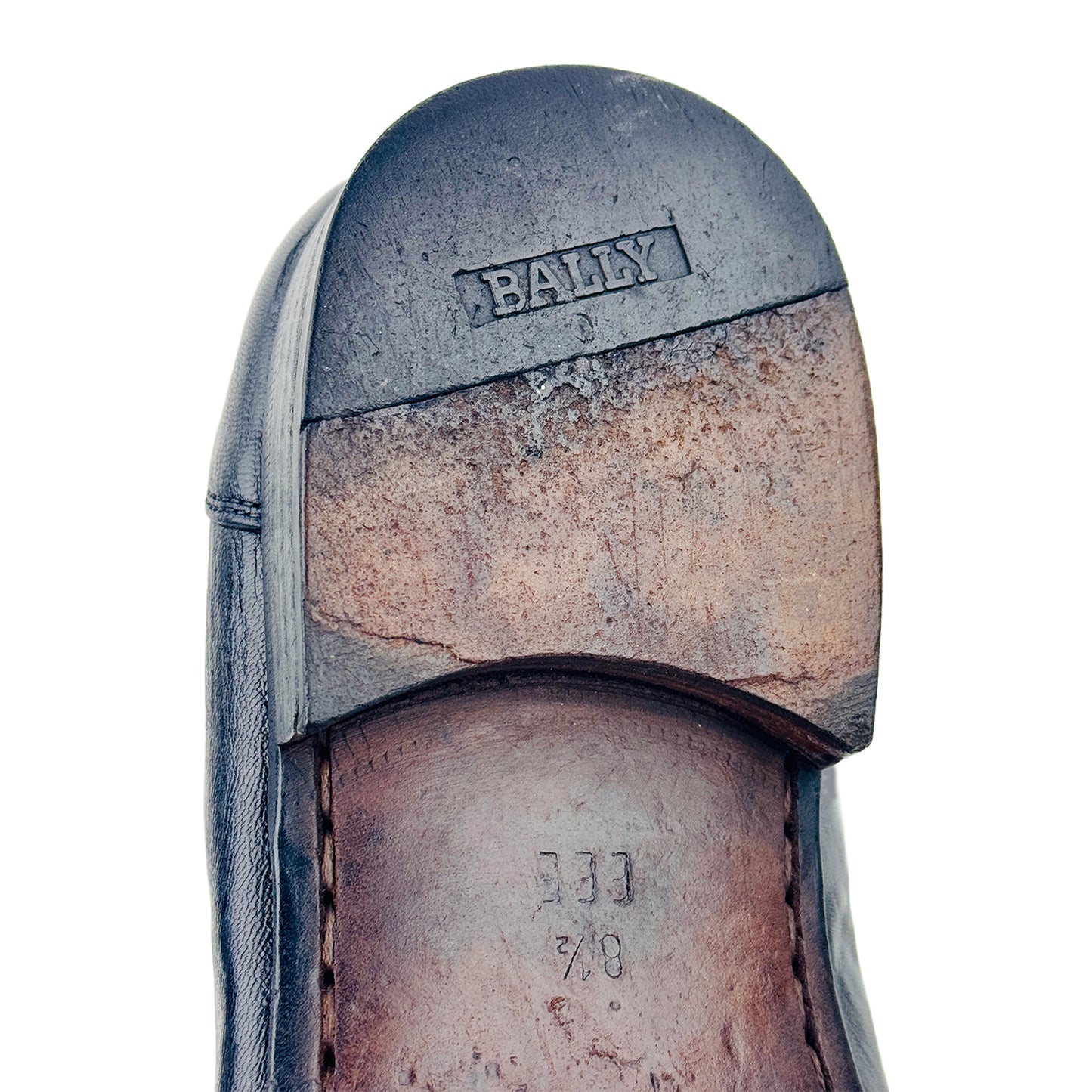 Bally Men's Tessel Black Leather Loafer Shoes (Size 42/42.5)