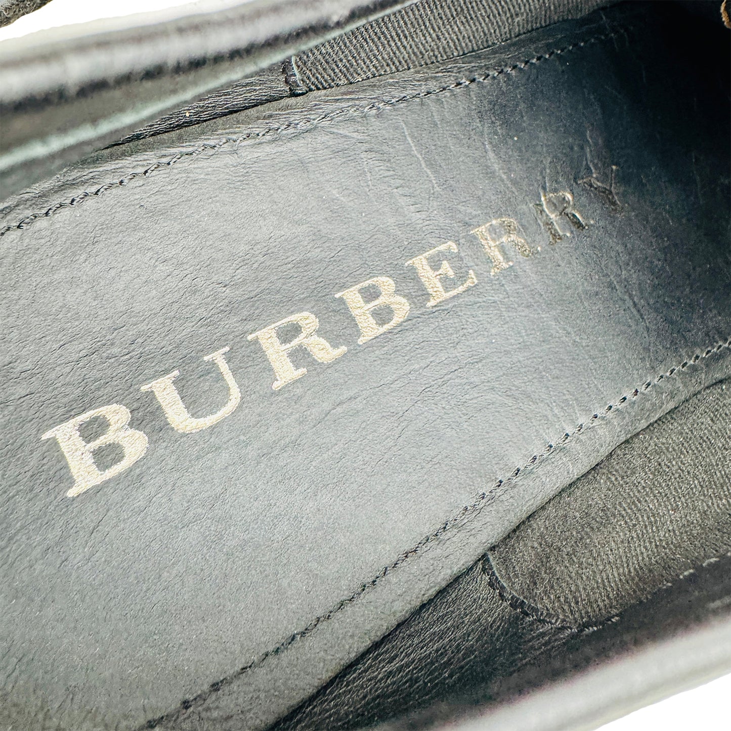 Burberry Leather and Check Canvas Sneakers (Size 43)