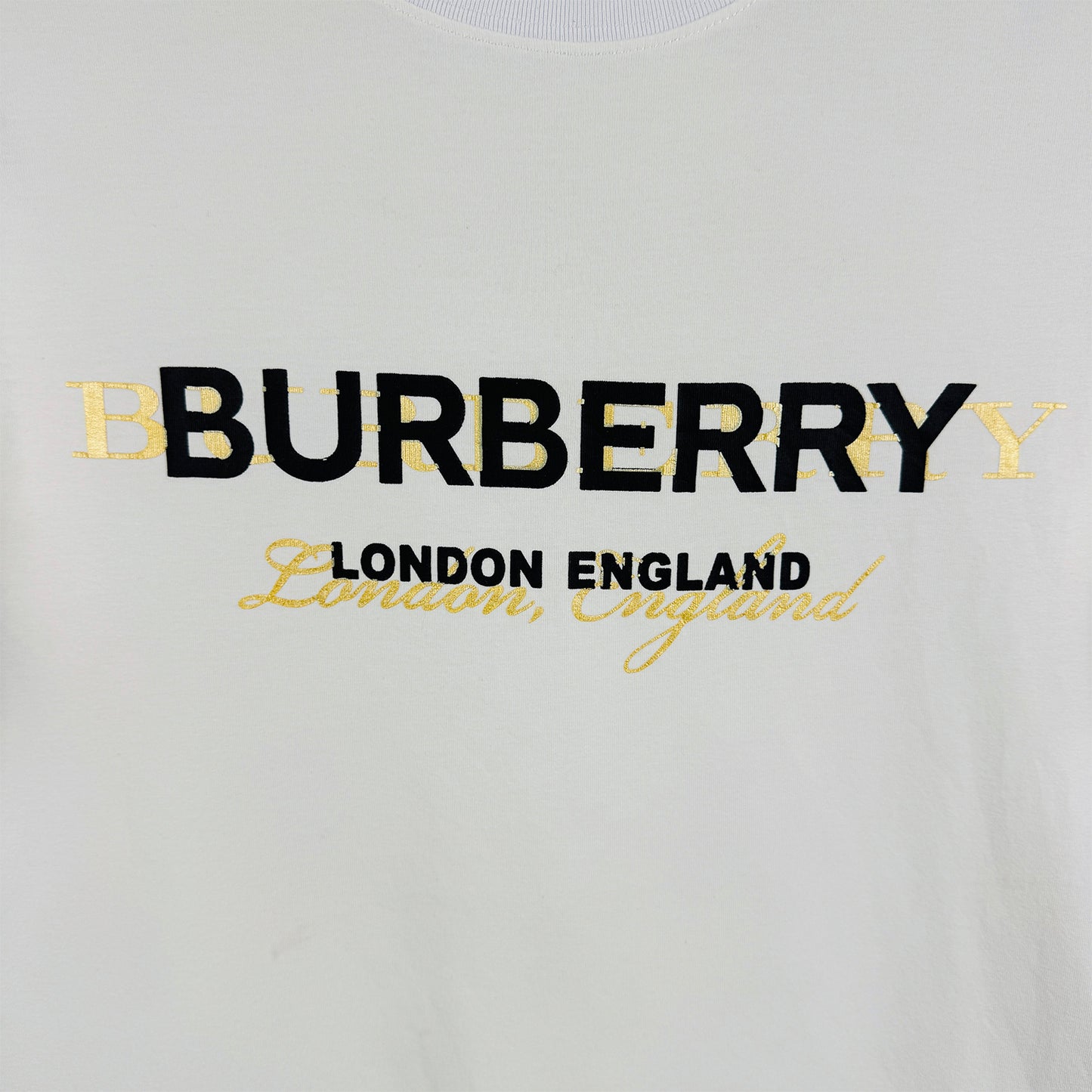 Burberry Women's London England Letchford Logo White T-Shirt (Size Large)