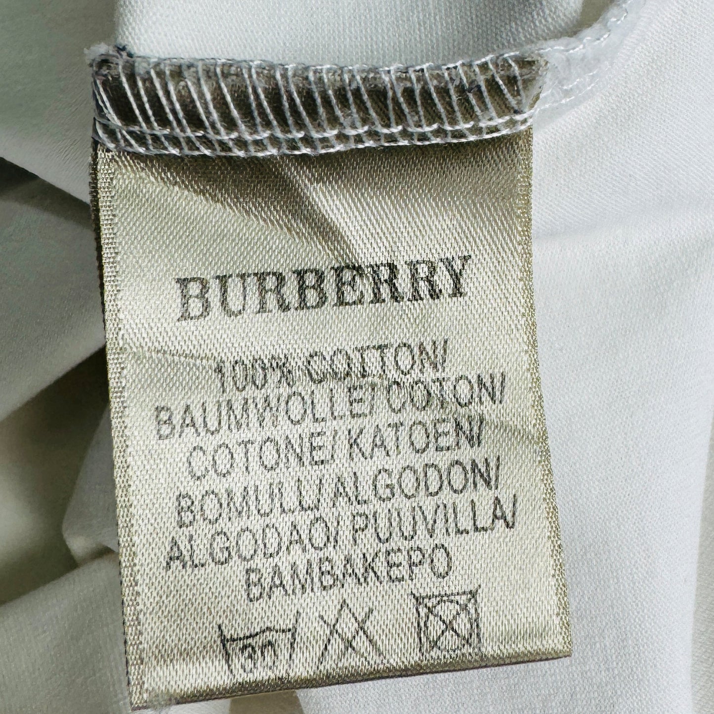 Burberry Women's London England Letchford Logo White T-Shirt (Size Large)