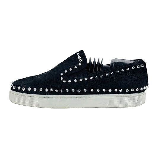 Christian Louboutin Men's Roller Boat Flat Black Shoes (Size 42) - 3190715BLI1