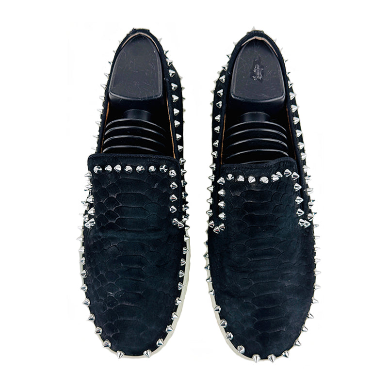 Christian Louboutin Men's Roller Boat Flat Black Shoes (Size 42) - 3190715BLI1