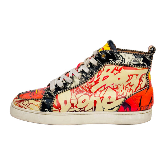 Christian Louboutin Rantus Orlanto Wallgraf Graffti Hi-Top Shoes (Size 42)