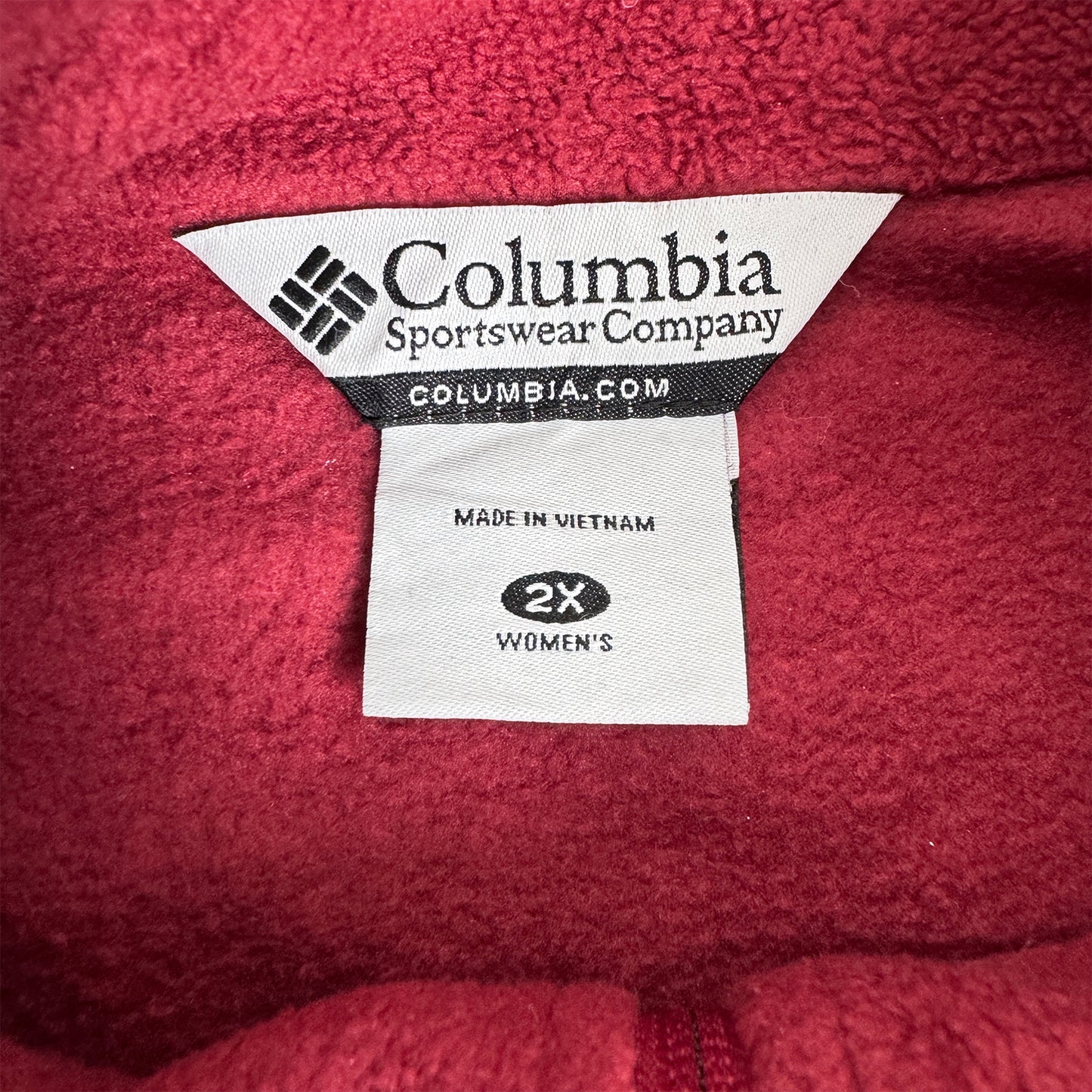 Columbia Sportswear Women's Full Zip Fleece Red Jacket (Size XXL) - RN69724 CA05367