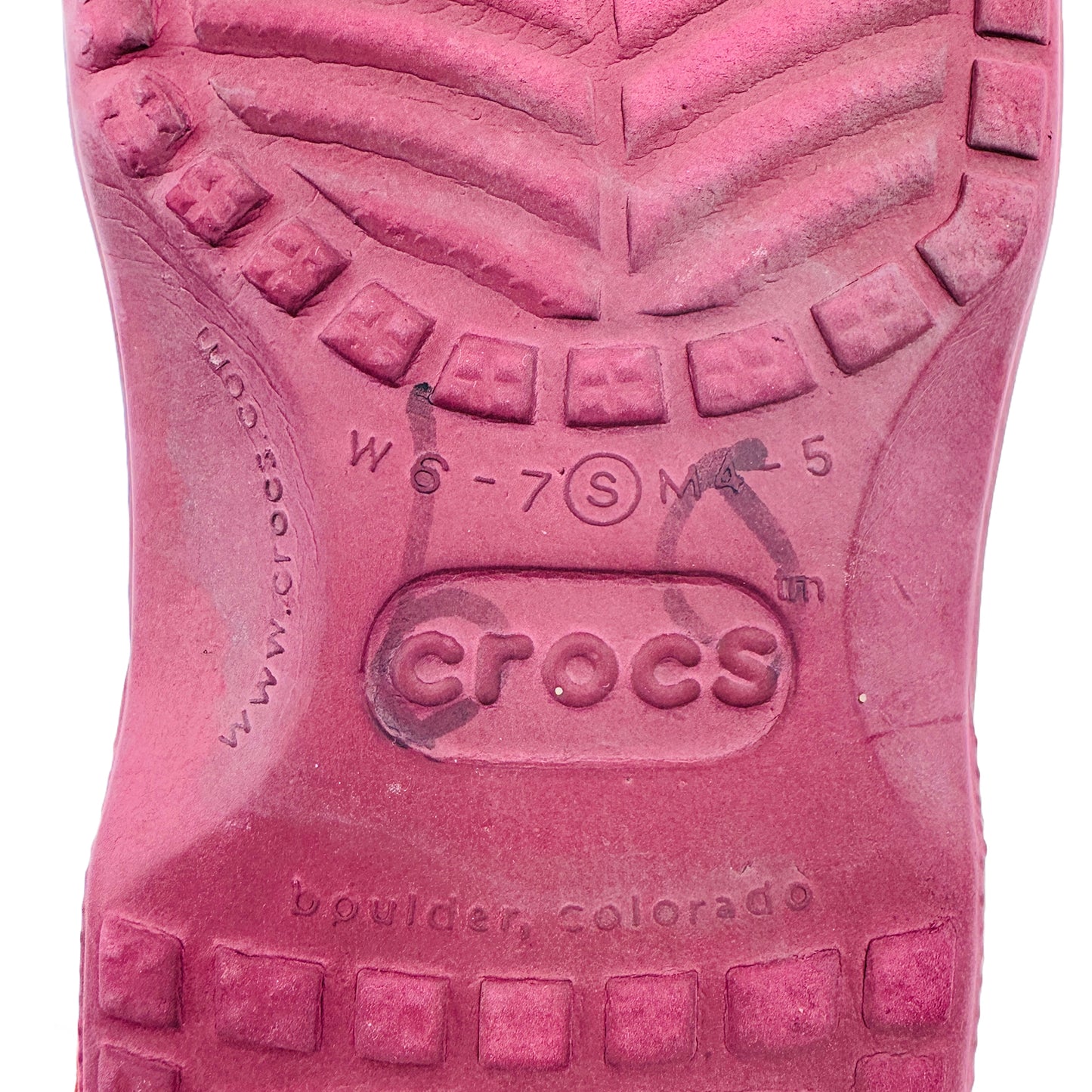 Crocs Women's Classic Maroon Slides (Size 36/37)