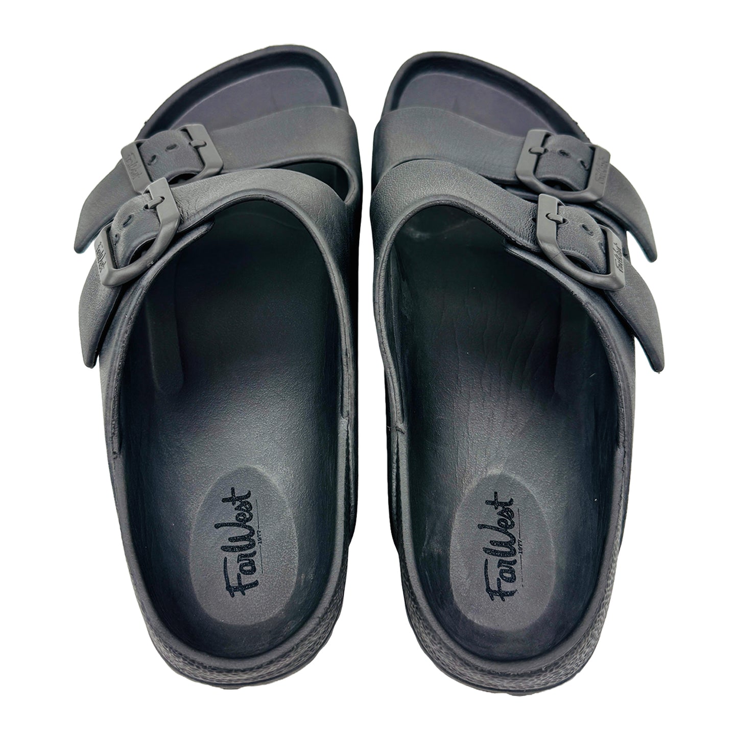 Farwest Women's Black Slippers (Size 38/38.5)