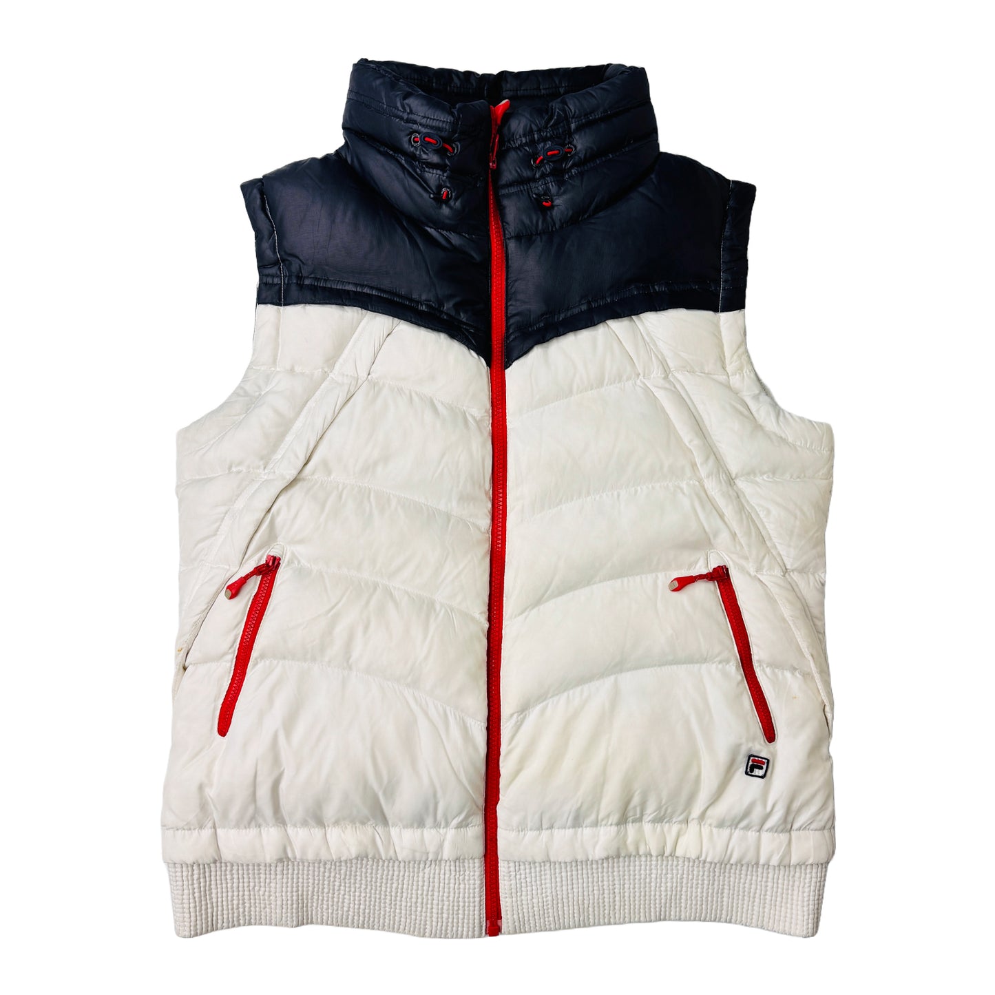 Fila Men's Puffer Sleeveless White Jacket (Size Medium)