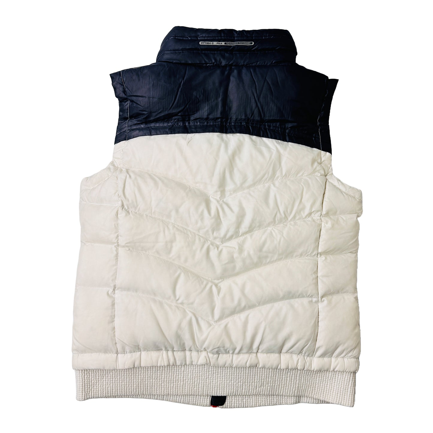 Fila Men's Puffer Sleeveless White Jacket (Size Medium)