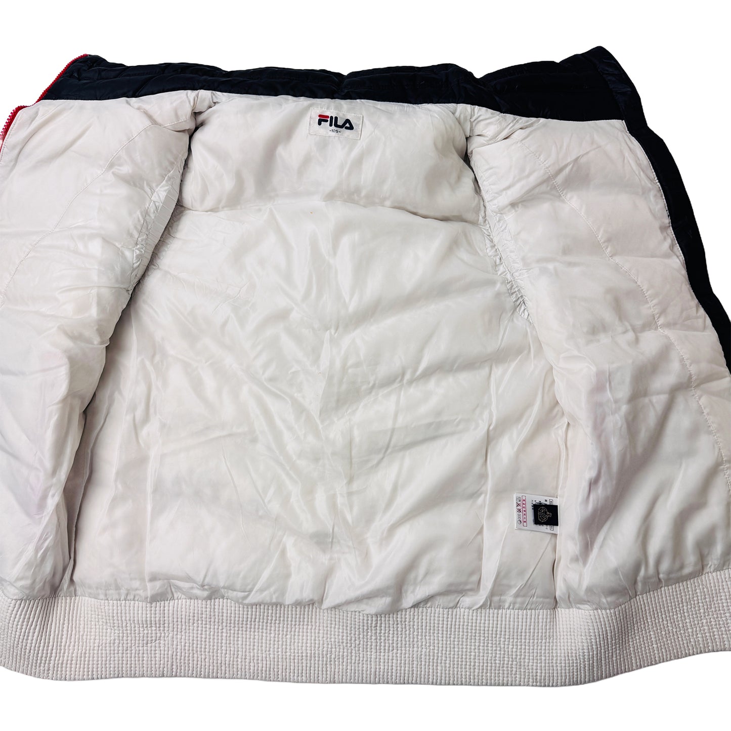 Fila Men's Puffer Sleeveless White Jacket (Size Medium)