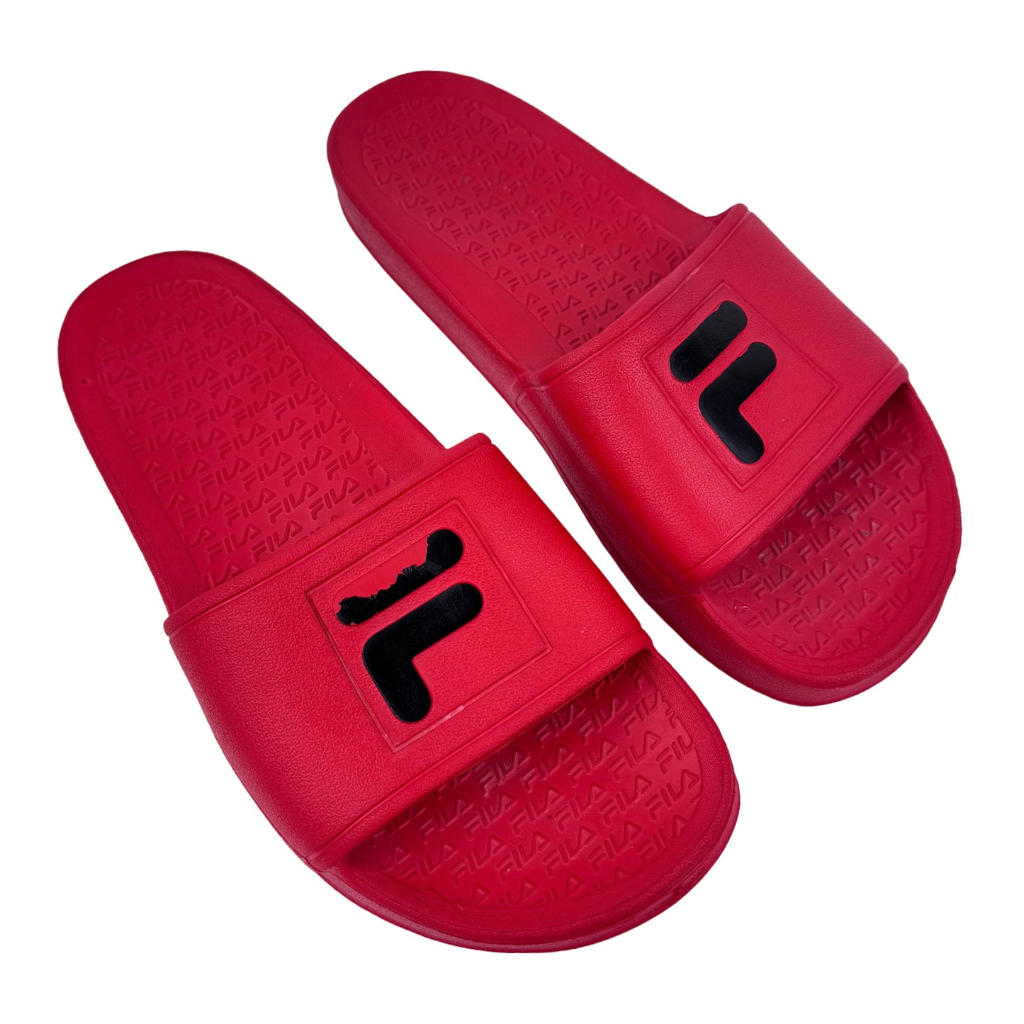 Fila Sleek BX Red/Black Slides (Size 41/41.5)