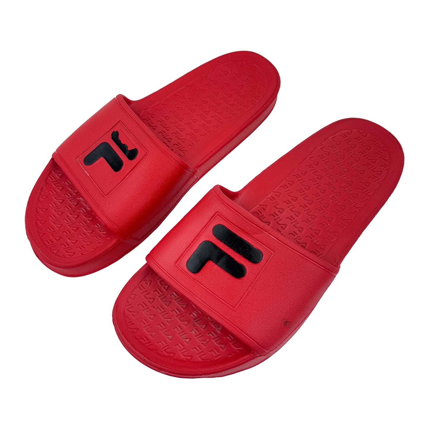 Fila Sleek BX Red/Black Slides (Size 41/41.5)