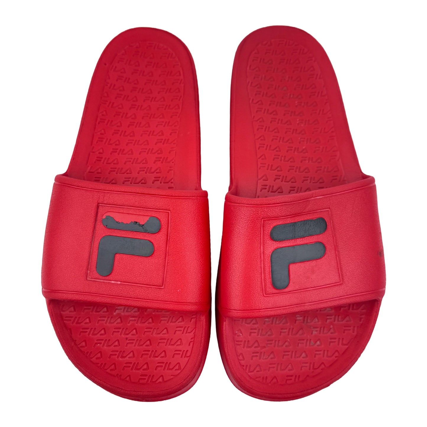 Fila Sleek BX Red/Black Slides (Size 41/41.5)