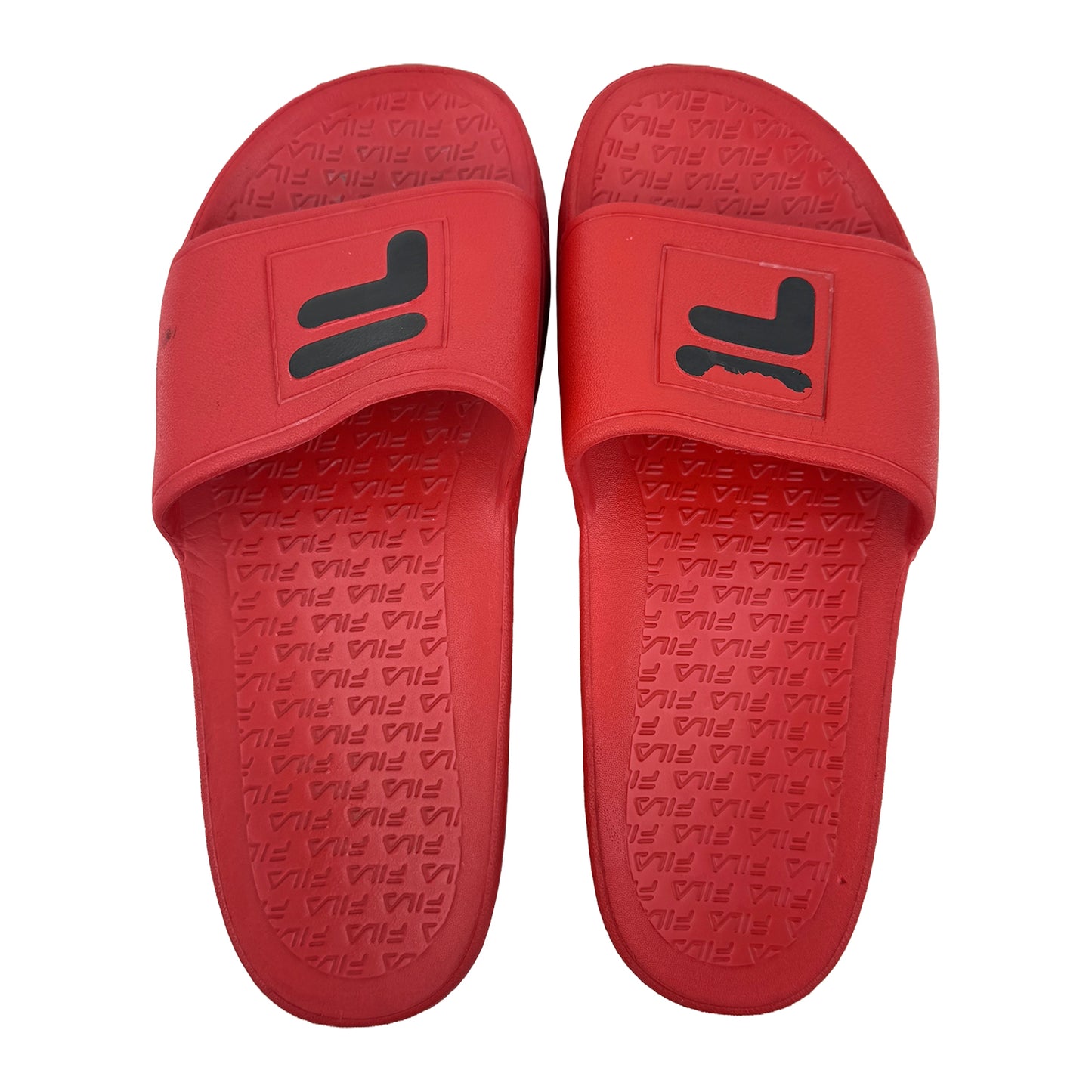 Fila Sleek BX Red/Black Slides (Size 41/41.5)