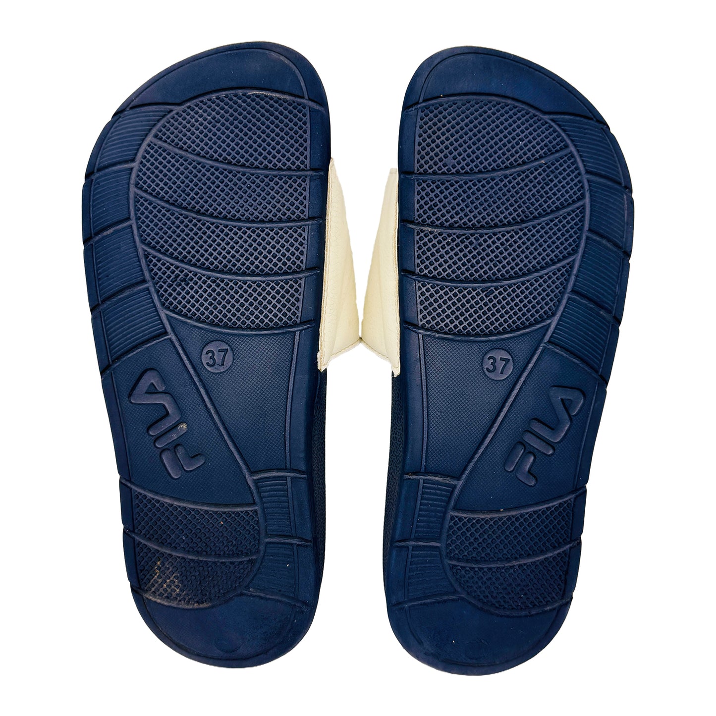 Fila Women's Logo Comfort Blue Slides (Size 37/37.5)