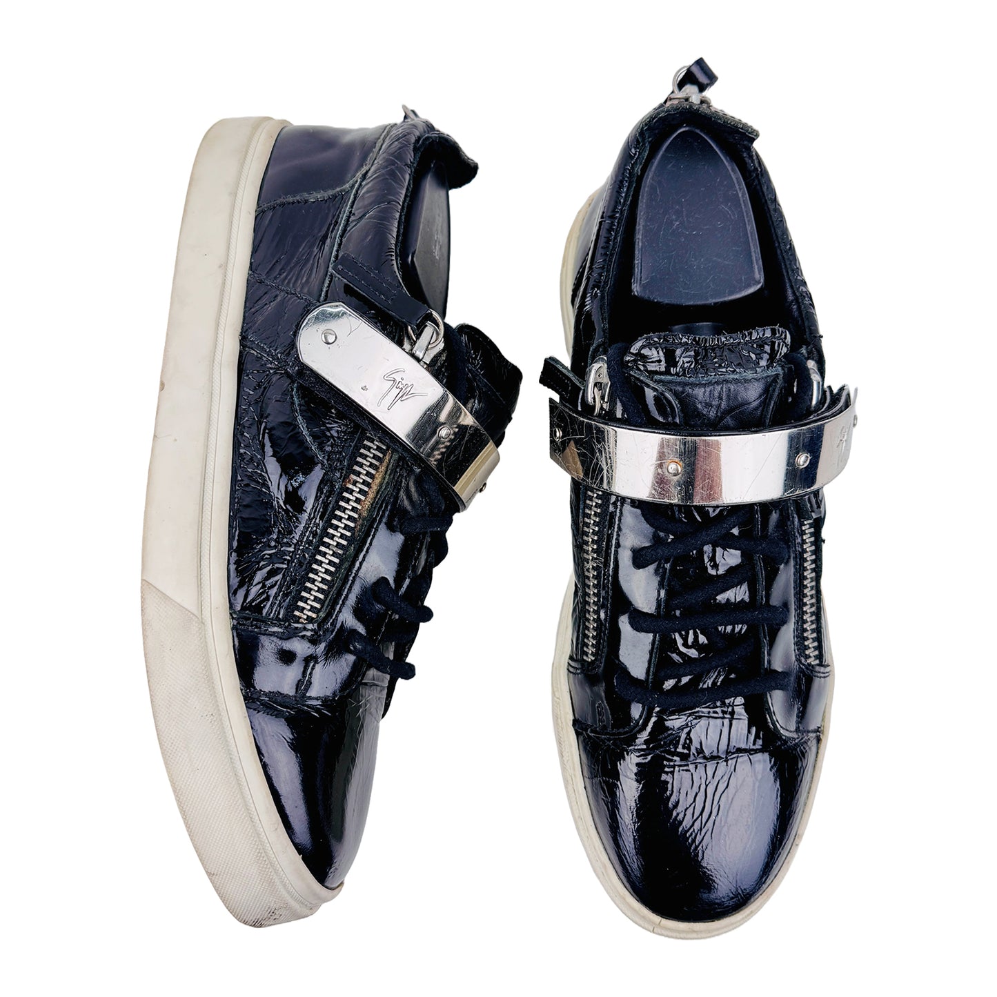 Giuseppe Zanotti Coby Low Ankle Buckle Lace up Shoes (Size 40)