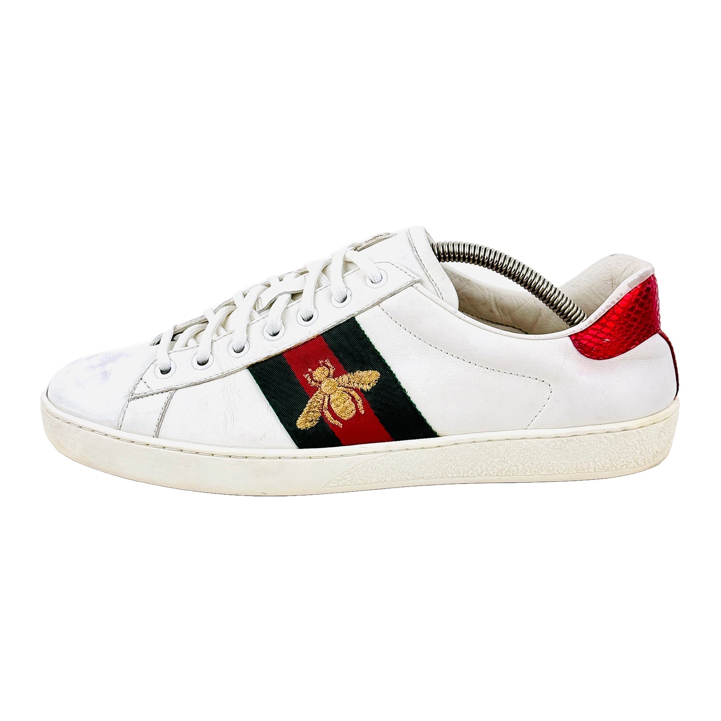 Gucci Ace Embroidered Bee Shoes (Size 41.5/42) - 429446 02JP0 9064