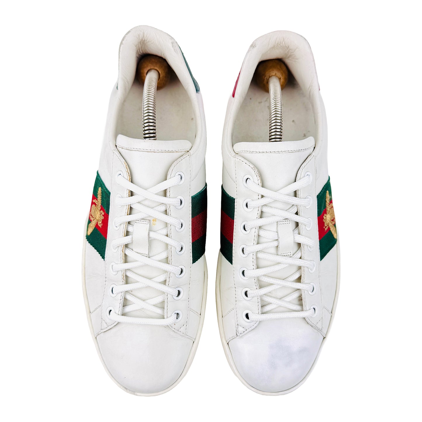 Gucci Ace Embroidered Bee Shoes (Size 41.5/42) - 429446 02JP0 9064