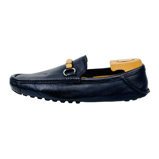 Gucci Bamboo Horsebit Black Loafers (Size 43/43.5)
