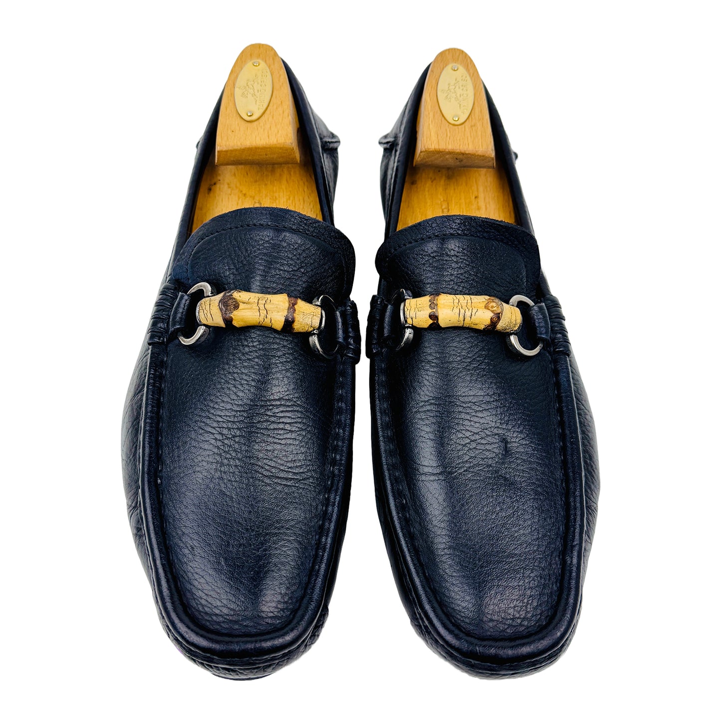 Gucci Bamboo Horsebit Black Loafers (Size 43/43.5)