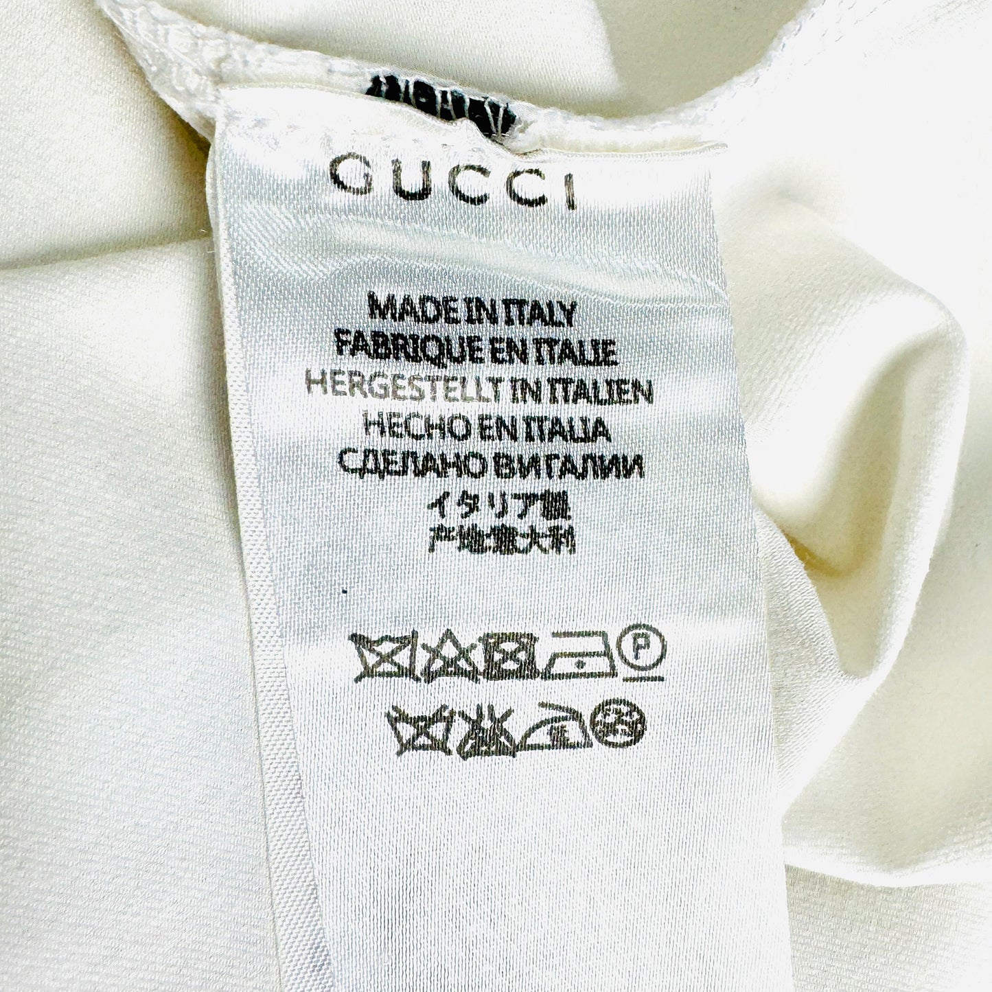 Gucci Garden Men's Embroidered Logo White T-Shirt (Size Medium)