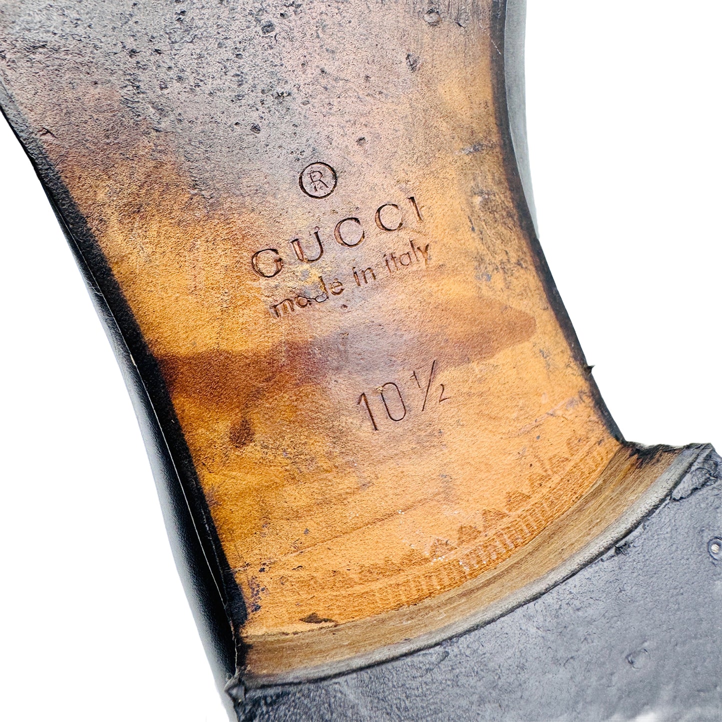 Gucci Horsebit GG Black Loafers (Size 44.5) - 256345